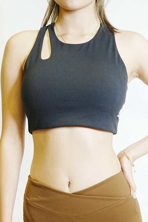 Reborn Cut-out Neck Cross Back Sport Bra