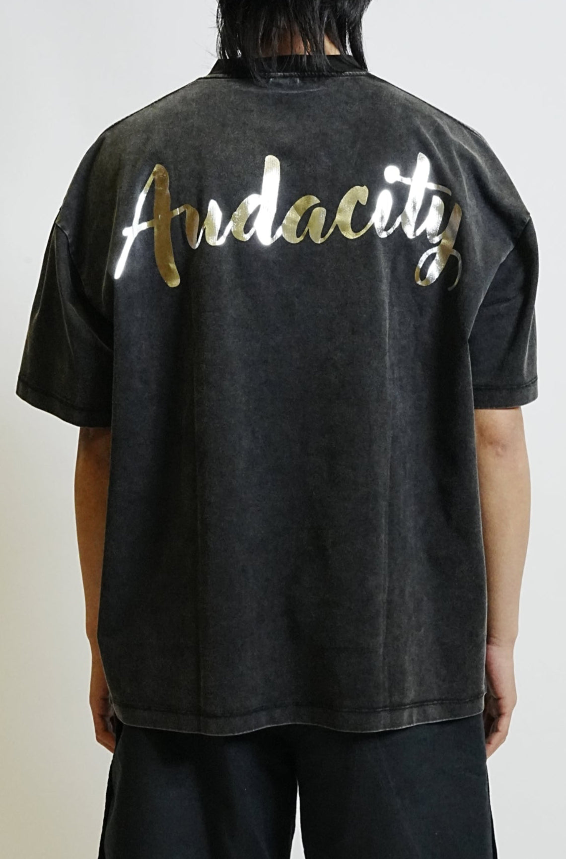 Plant-derived Washed Loose Fit Audacity Print Tee