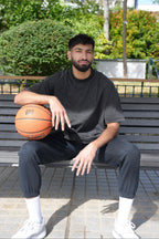 Plant‑Derived Washed Oversized Reflective Tee