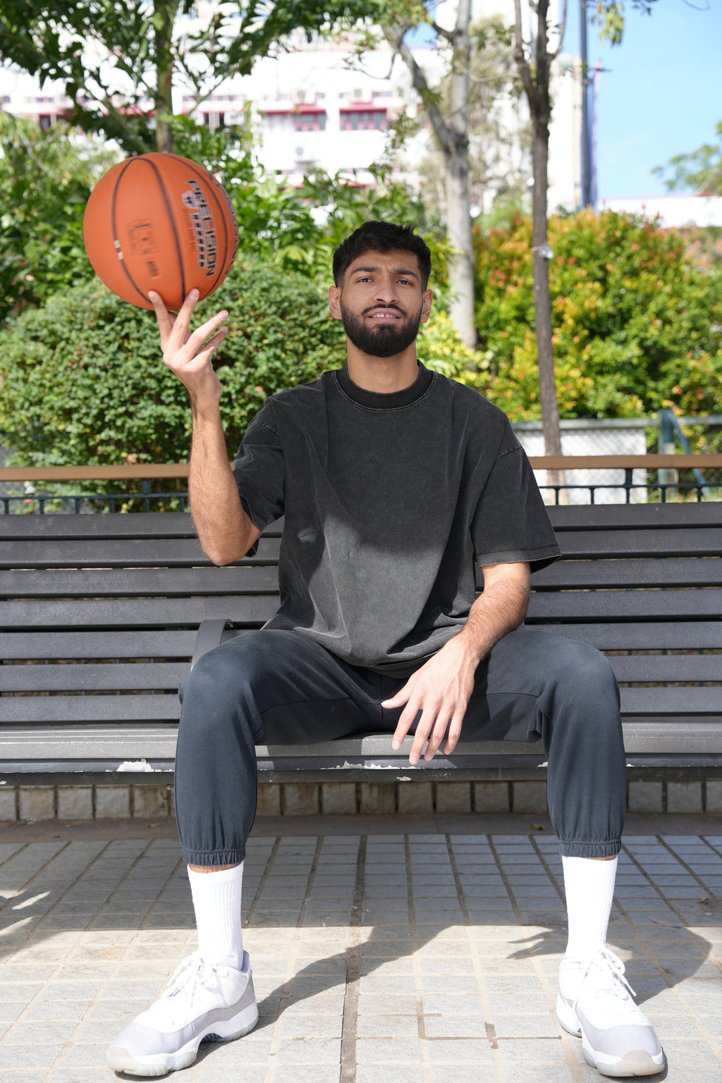 Plant‑Derived Washed Oversized Reflective Tee